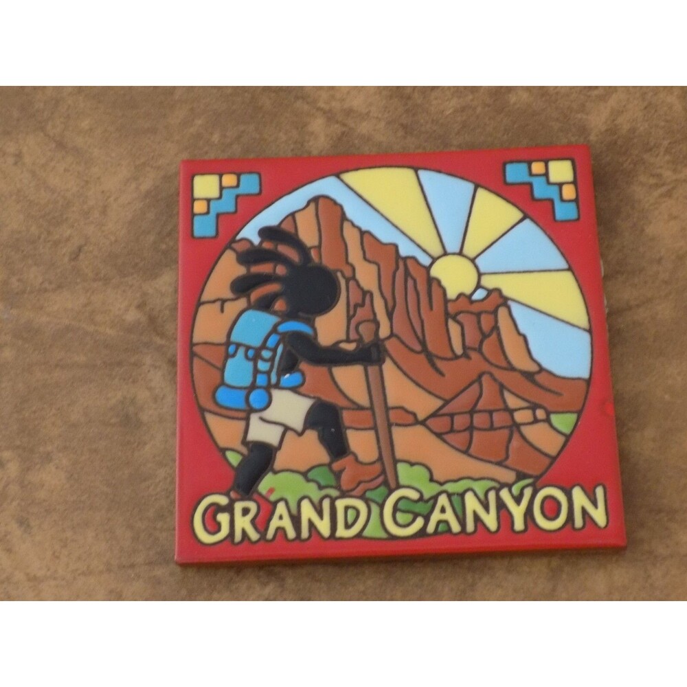 Native American Kokopelli Porcelain Ceramic Grand Canyon Tile Decor